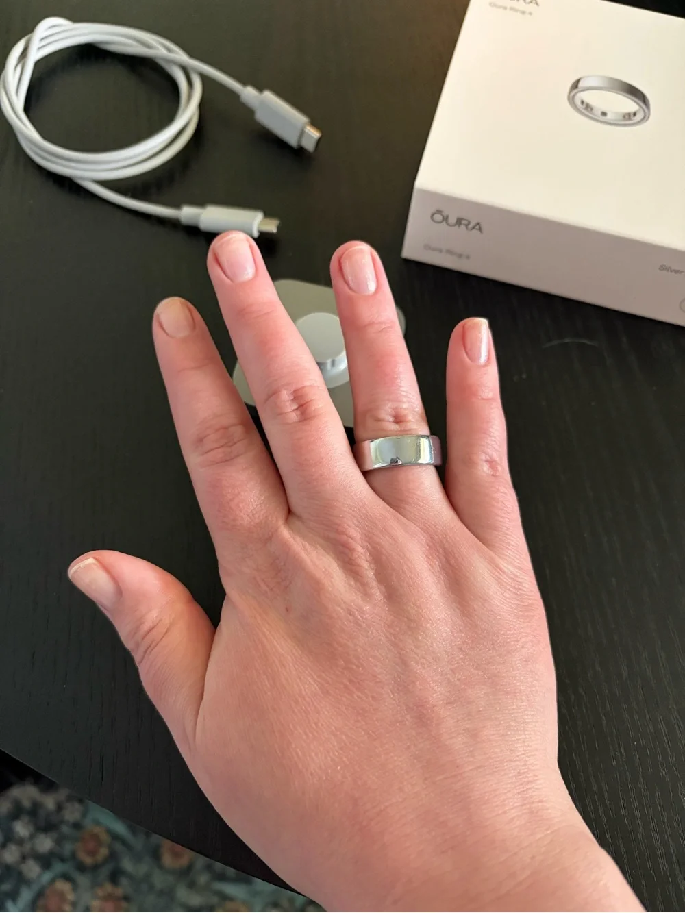 Oura Ring - Gen 4 Silver - Size 9